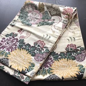 VTG Japanese kimono OBI floral bird Tsuzumi